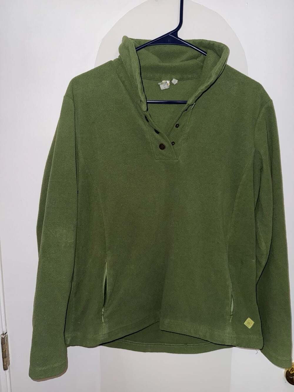 Sahalie Butter Fleece Snap-Button Pullover Sweater